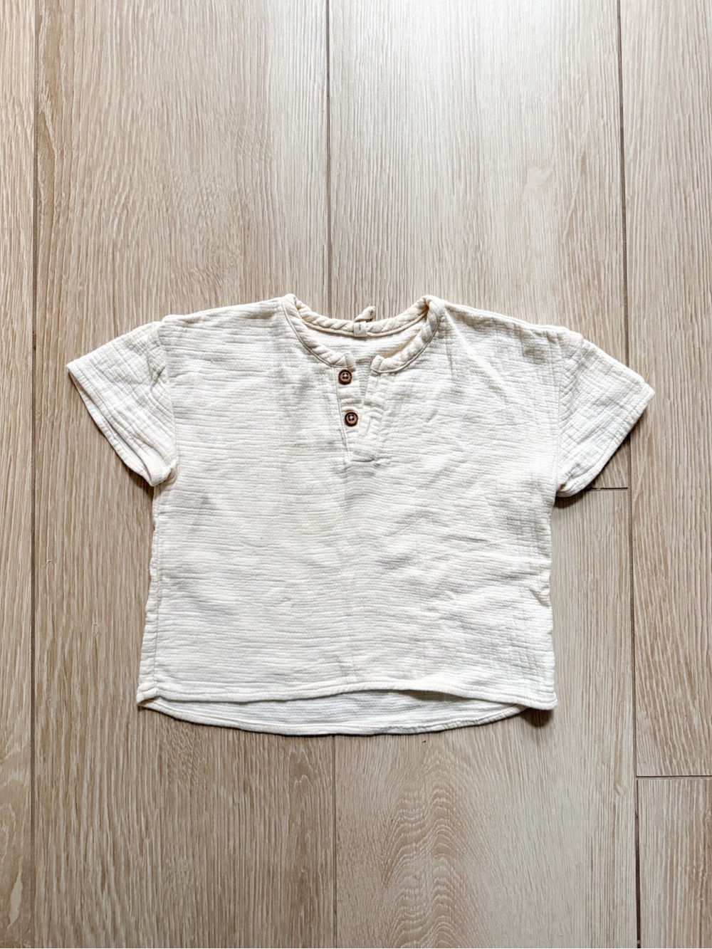Quincy Mae, Cotton Henley Top, 2-3yrs